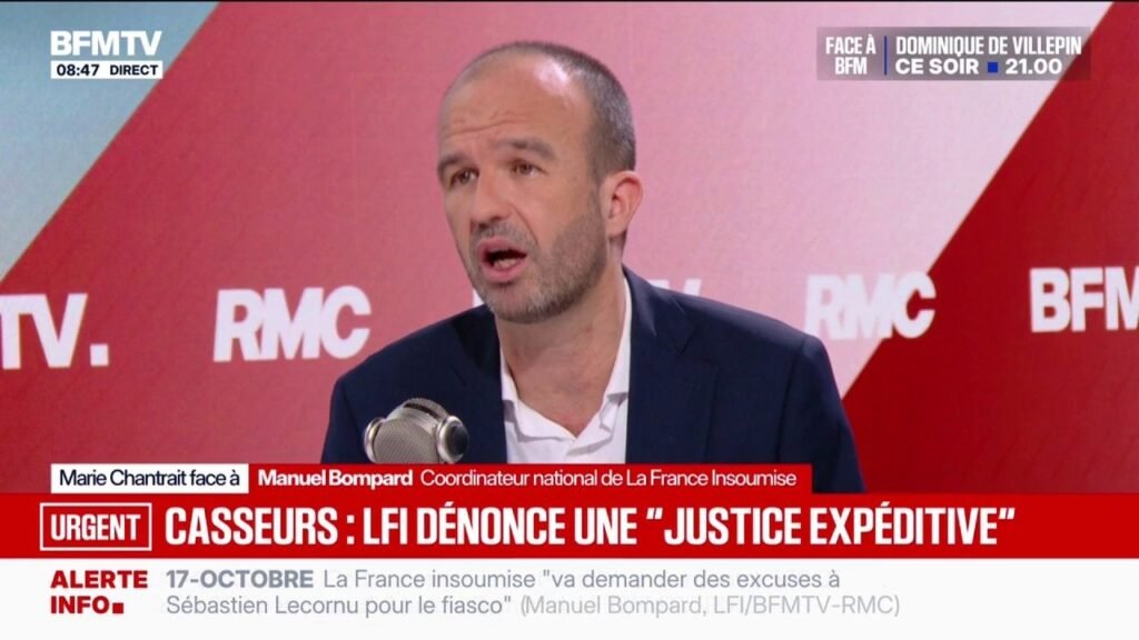 Manuel Bompard, coordinateur national LFI, confirme la saisine à venir de la Cour de justice de la République après les révélations de Mediapart